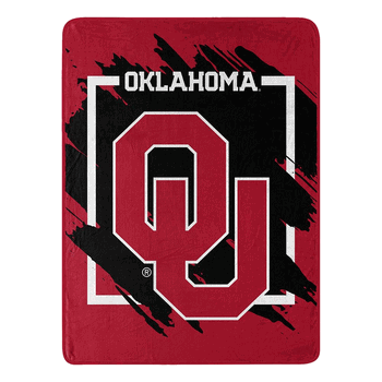 NCAA Dimensional Oklahoma Micro Raschel Throw Blanket 46x60 Inches
