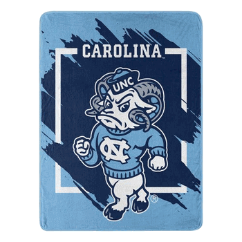 NCAA Dimensional UNC Micro Raschel Throw Blanket 46x60 Inches