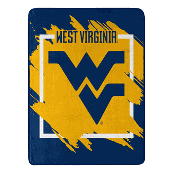 NCAA Dimensional West Virginia Micro Raschel Throw Blanket 46x60 Inches