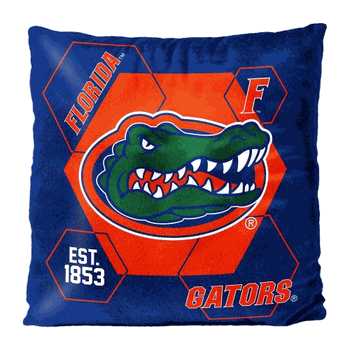 NCAA Florida Connector Velvet Reverse Pillow 16x16 Inches