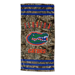 NCAA Florida Gators Real Tree Stripes Beach Towel