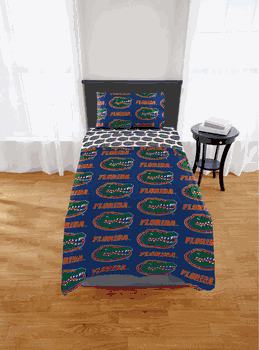 NCAA Florida Gators Twin Rotary Bed In A Bag Set