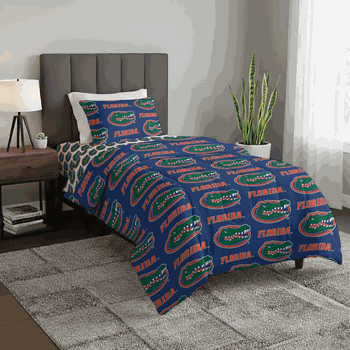 NCAA Florida Gators Twin Rotary Bed In A Bag Set