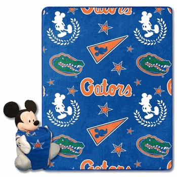 NCAA Florida Pennant Mickey Hugger Pillow & Silk Touch Throw Set