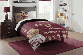 NCAA Florida State Hexagon Twin Comforter Set