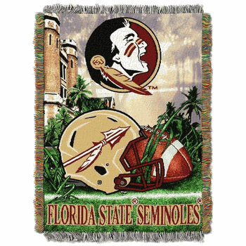 NCAA Florida State Homefield Advantage Woven Tapestry Throw Blanket 48x60 Inches