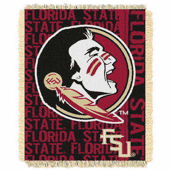 NCAA Florida State Seminoles Double Play Jacquard Throw