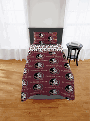 NCAA Florida State Seminoles Seminoles Twin Rotary Bed In A Bag Set