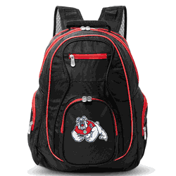 NCAA Fresno State Bulldogs 19" Premium Laptop Backpack with Colored Trim
