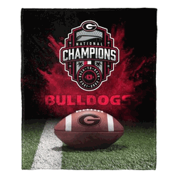 NCAA Georgia Bulldogs 2022 National Football Champions Silk Touch Throw Blanket 50x60 Inches