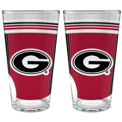 NCAA Georgia Bulldogs 2pc Pint Glass Set