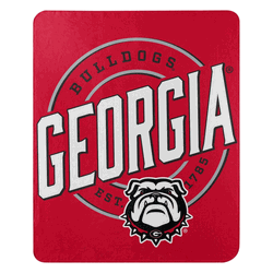 NCAA Georgia Bulldogs Campaign Fleece Throw Blanket 50x60 Inches