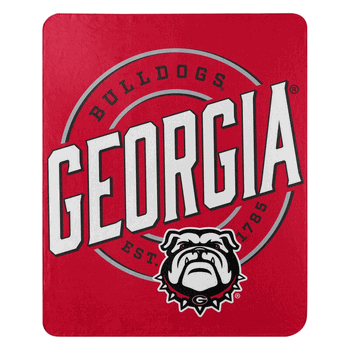 NCAA Georgia Bulldogs Campaign Fleece Throw Blanket 50x60 Inches