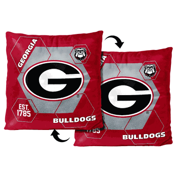 NCAA Georgia Bulldogs Connector Velvet Reverse Pillow