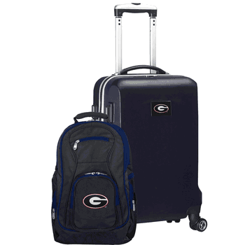 NCAA Georgia Bulldogs Deluxe 2-Piece Backpack & Carry-On Set