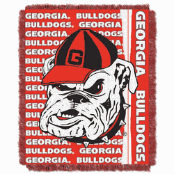 NCAA Georgia Bulldogs Double Play Jacquard Throw
