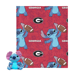 NCAA Georgia Bulldogs Enroll Stitch Hugger Pillow & Silk Touch Throw Blanket Set 40x50 Inches