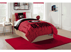 NCAA Georgia Bulldogs Modern Take Twin Comforter Set