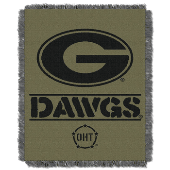 NCAA Georgia Bulldogs Oht Rank Jacquard Throw