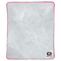 NCAA Georgia Bulldogs Patch Two Tone Sherpa Throw