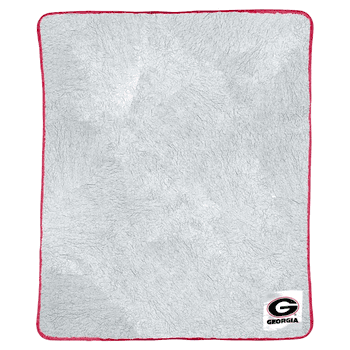 NCAA Georgia Bulldogs Patch Two Tone Sherpa Throw