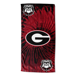NCAA Georgia Bulldogs Psychedelic Beach Towel 30x60 Inches