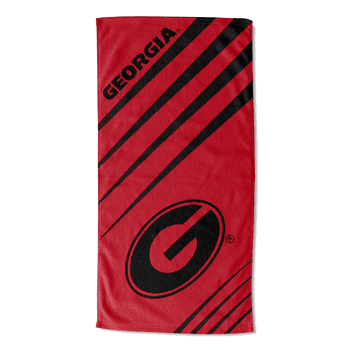 NCAA Georgia Bulldogs Upward Jacquard Beach Towel