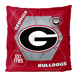 NCAA Georgia Connector Velvet Reverse Pillow 16x16 Inches