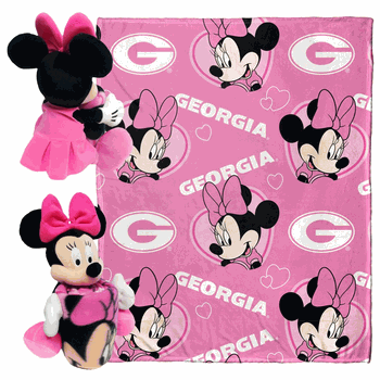 NCAA Georgia Pennant Minnie Hugger Pillow & Silk Touch Throw Set