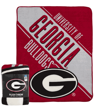 NCAA Georgia Section Micro Raschel Throw Blanket 46x60 Inches