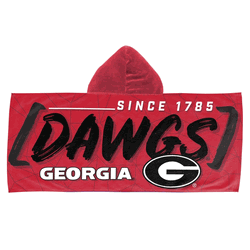 NCAA Georgia Youth Hooded Beach Towel 21x51 Inches