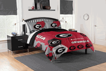 NCAA Gerogia Hexagon Take F/Q Comforter Set