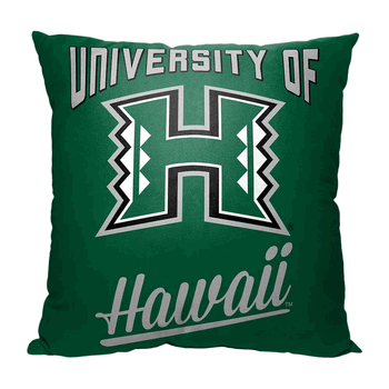 NCAA Hawaii Alumni Throw Pillow 18x18 Inches