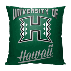 NCAA Hawaii Alumni Throw Pillow 18x18 Inches