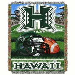 NCAA Hawaii Homefield Advantage Woven Tapestry Throw Blanket 48x60 Inches