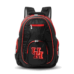 NCAA Houston Cougars 19" Premium Laptop Backpack with Colored Trim