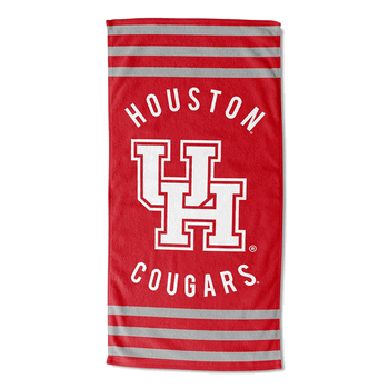 NCAA Houston Stripes Beach Towel 30x60 Inches