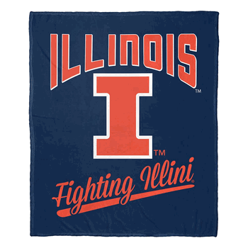 NCAA Illinois Alumni Silk Touch Throw Blanket 50x60 Inches