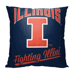 NCAA Illinois Alumni Throw Pillow 18x18 Inches
