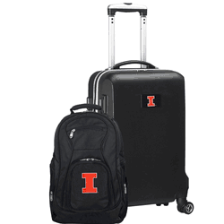 NCAA Illinois Fighting Illini Deluxe 2-Piece Backpack & Carry-On Set