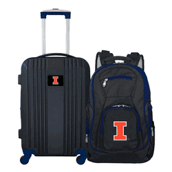 NCAA Illinois Fighting Illini Premium 2-Piece Backpack & Carry-On Set