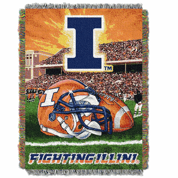NCAA Illinois Homefield Advantage Tapestry Throw