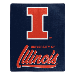 NCAA Illinois Signature Raschel Throw Blanket 50x60 Inches