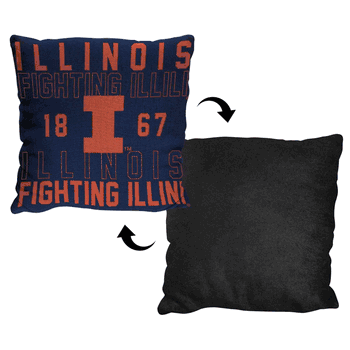 NCAA Illinois Stacked Pillow