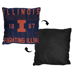 NCAA Illinois Stacked Pillow