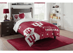 NCAA Indiana Hexagon Twin Comforter Set