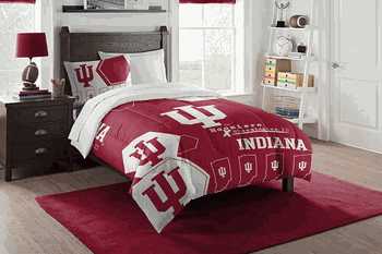 NCAA Indiana Hexagon Twin Comforter Set