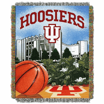 NCAA Indiana Homefield Advantage Woven Tapestry Throw Blanket 48x60 Inches