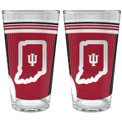 NCAA Indiana Hoosiers 2pc Pint Glass Set