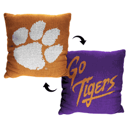 NCAA Invert Clemson Tigers 2Pk Double Sided Jacquard Pillow
